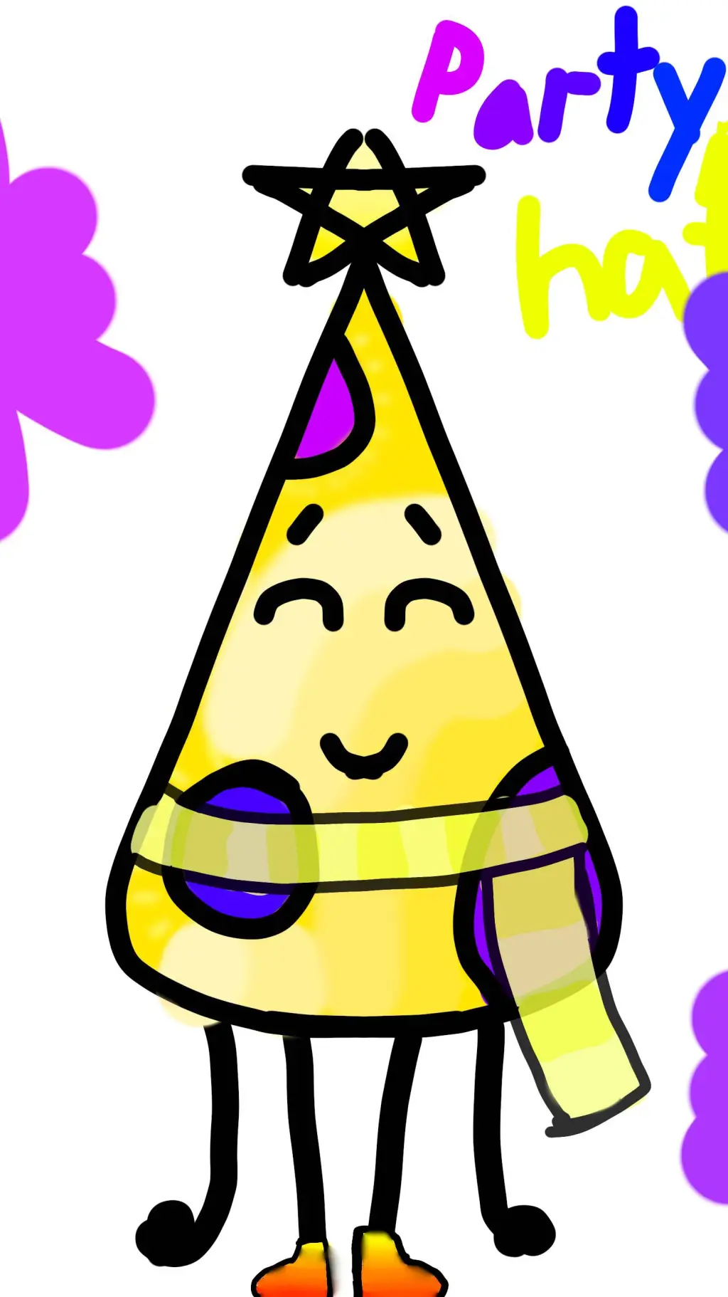 ai character: partyhat 🎉🥳🎆🥳 background