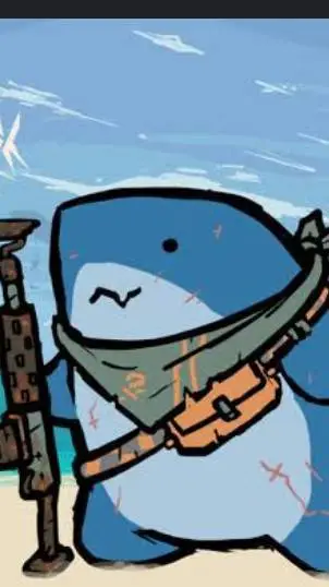 ai character: blue shark  background