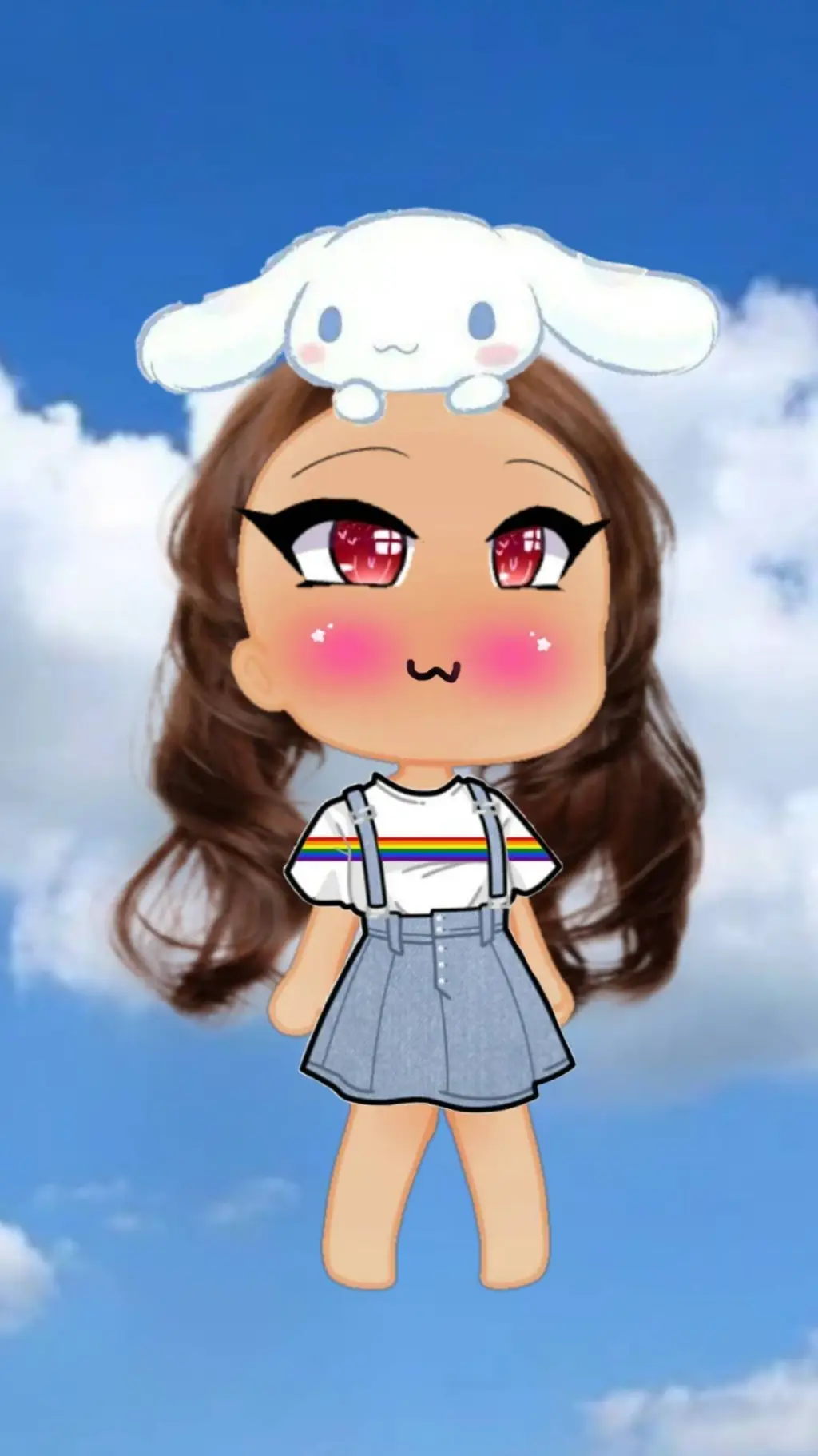 ai character: cinnamonroll girl background