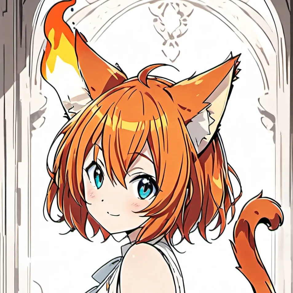 chat with ai character: Flame-Crested Cat 