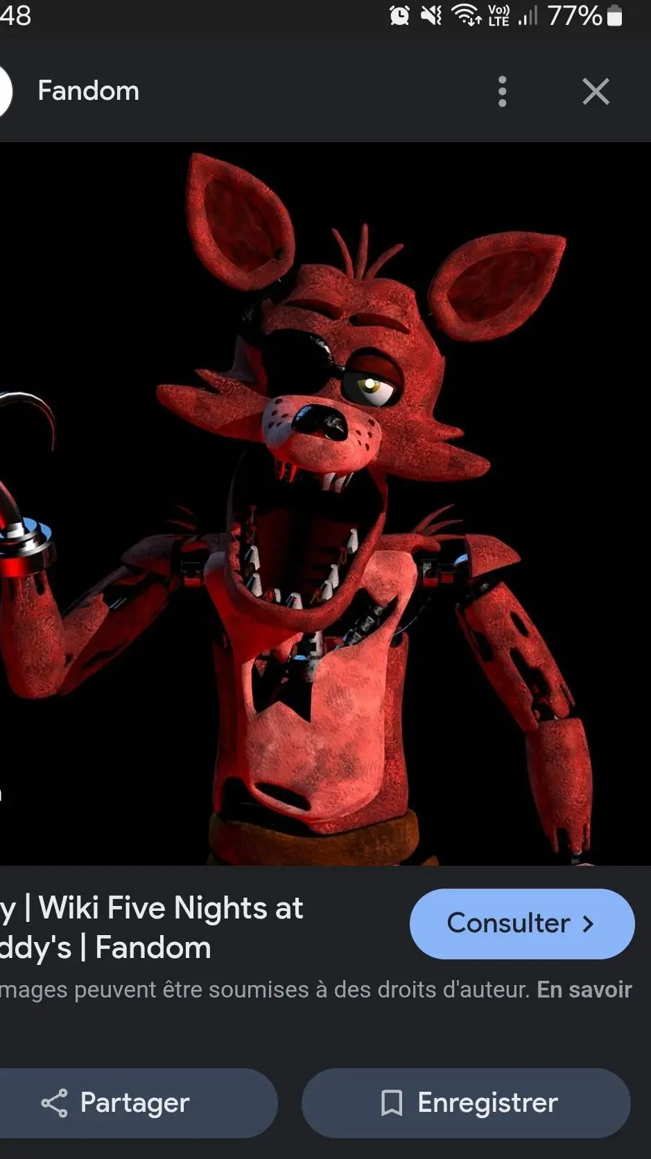 ai character: foxy  background