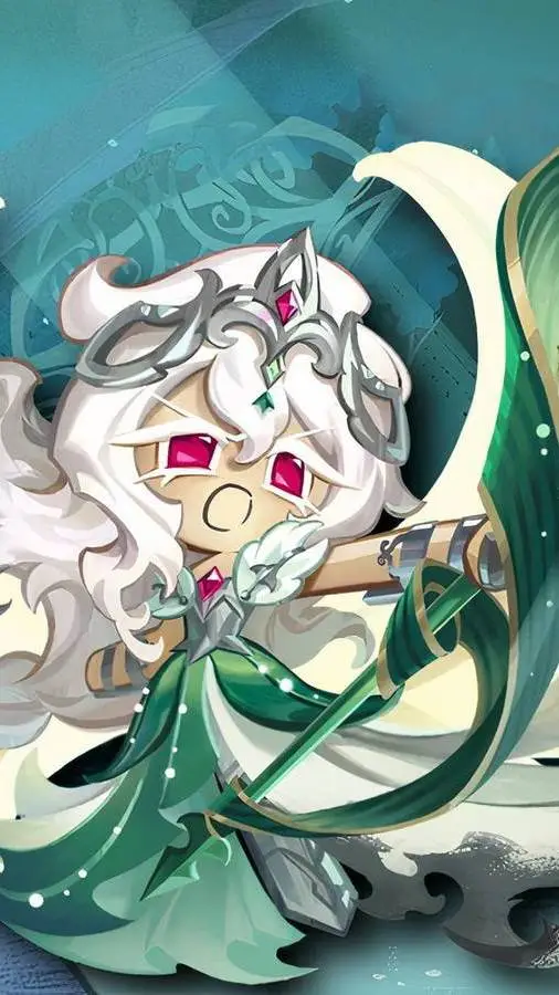 ai character: White Lily Cookie  background