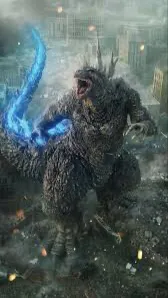 ai character: Godzilla  background