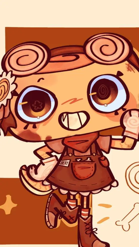 ai character: 🐚🦖Shelly🦖🐚 background