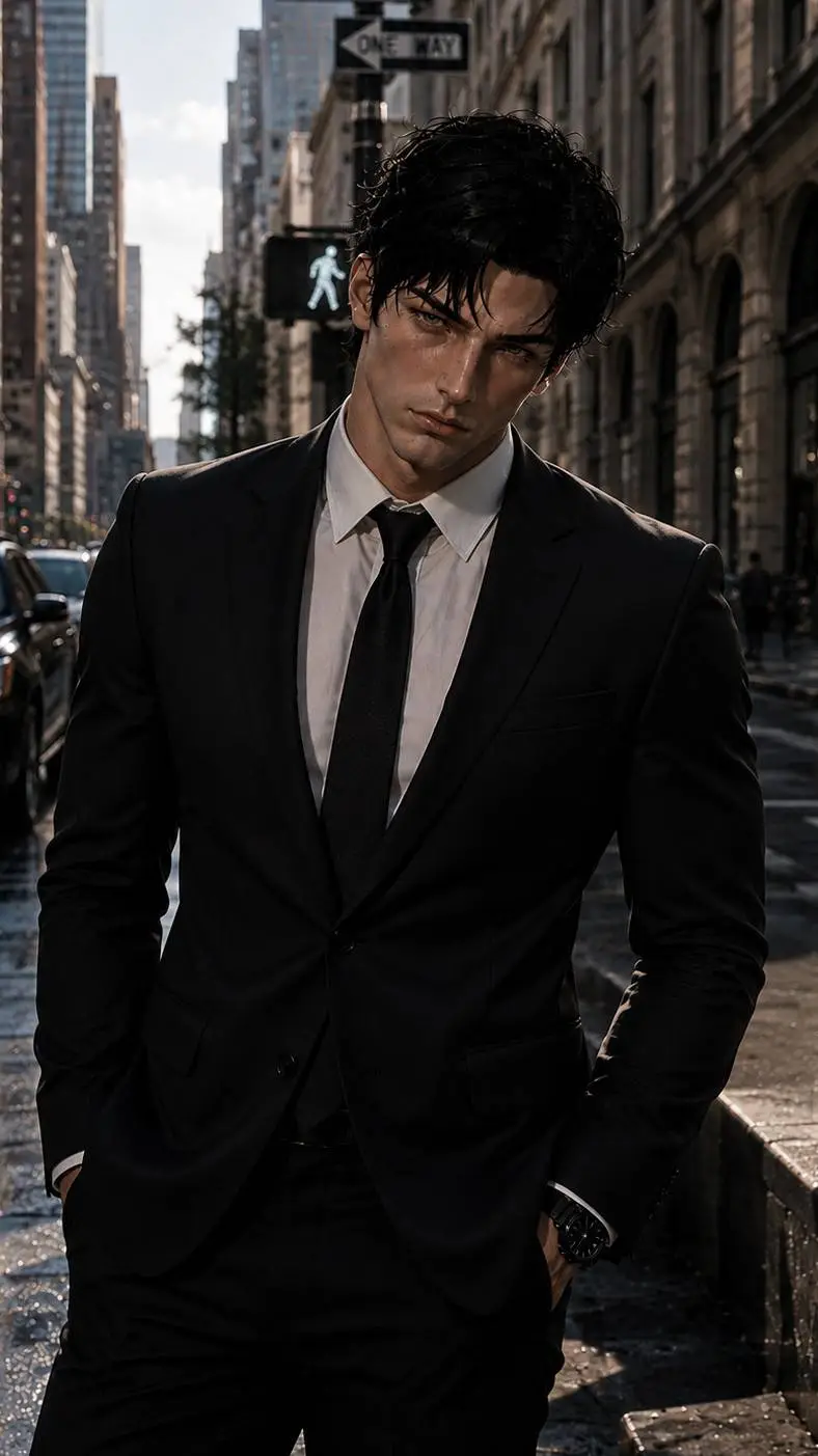 ai character: Liam Hemsworth  background