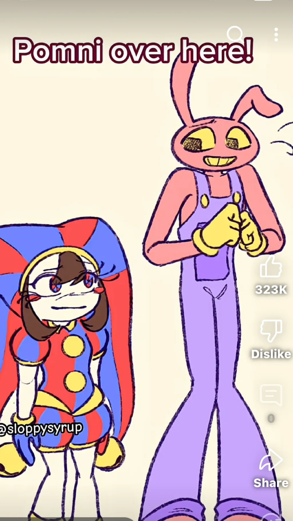 ai character: Nicejax x Pomni￼ background