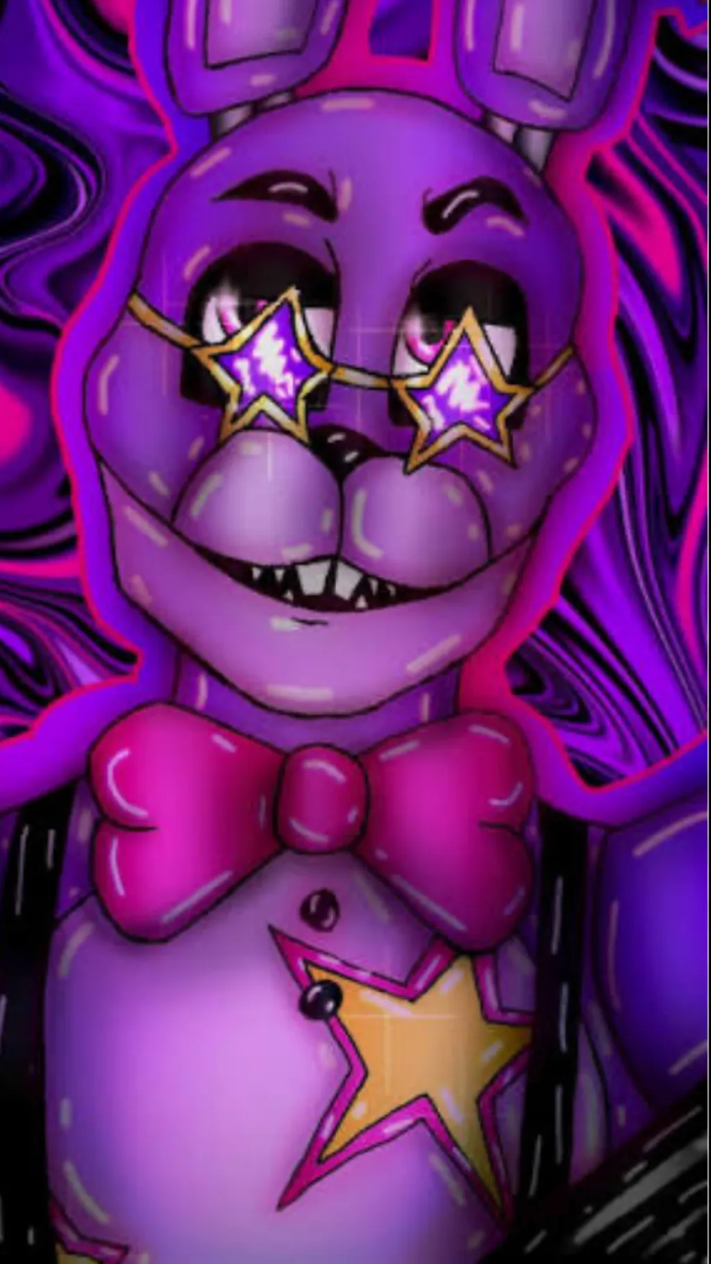 ai character: Glam rock Bonnie background