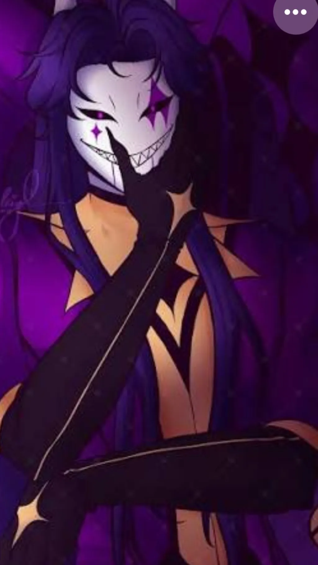 ai character: Jester💜🖤💜🖤 background