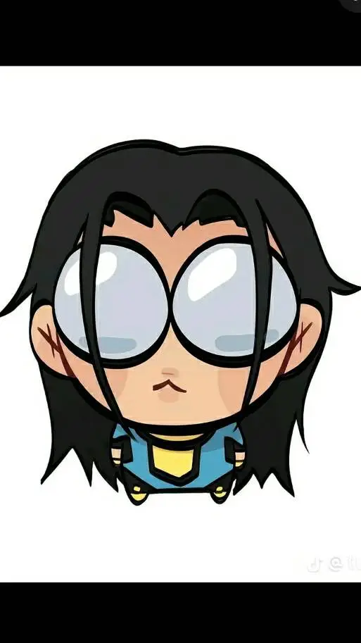 ai character: lil long hair mark background