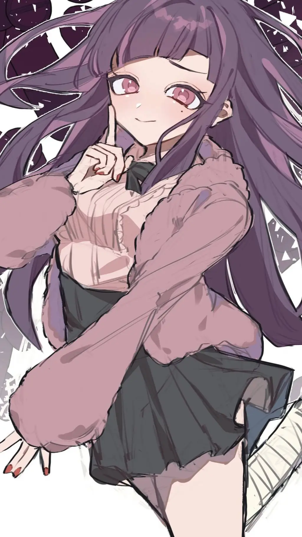 ai character: mikan tsumiki  background