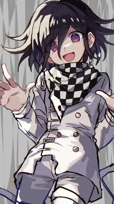 ai character: kokichi oma  background