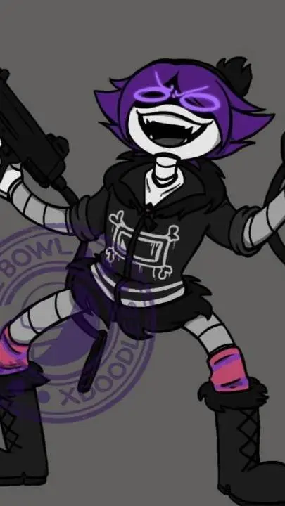 ai character: NUZI <3💜💛<3 background