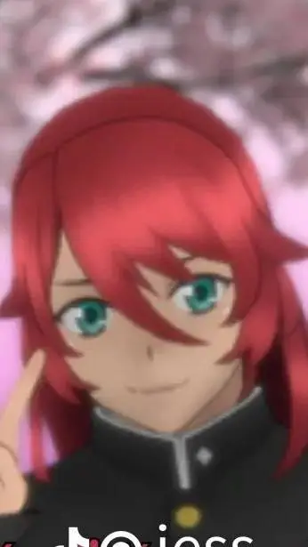 ai character: chico pelo rojo background