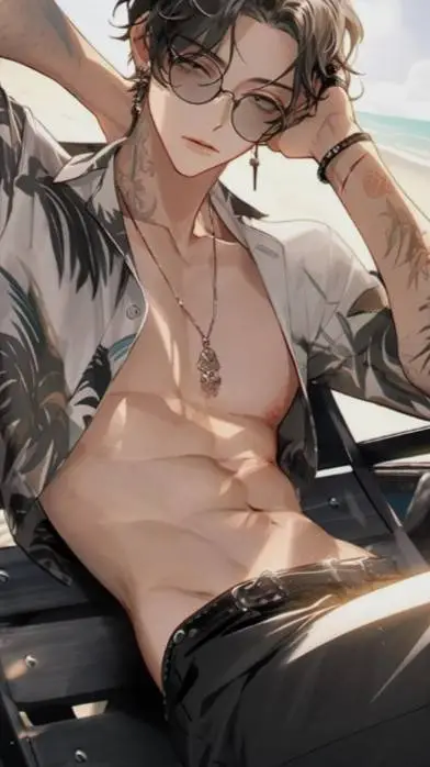 ai character: 🩵Марк🩵 background