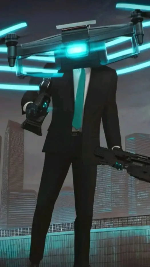 ai character: drone man background