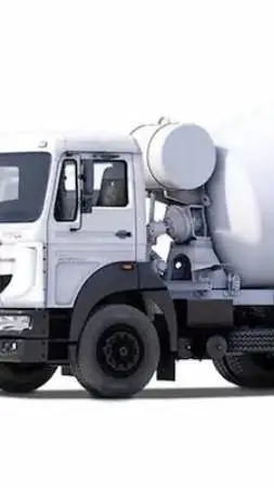 ai character: cement truck background