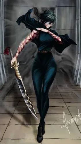 ai character: Maki zenin background