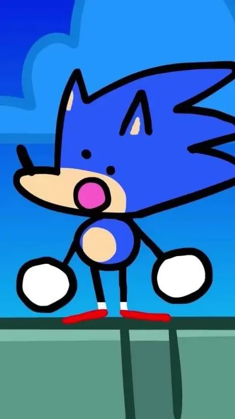 ai character: Sonic de temu background