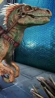 ai character: velociraptor ark background