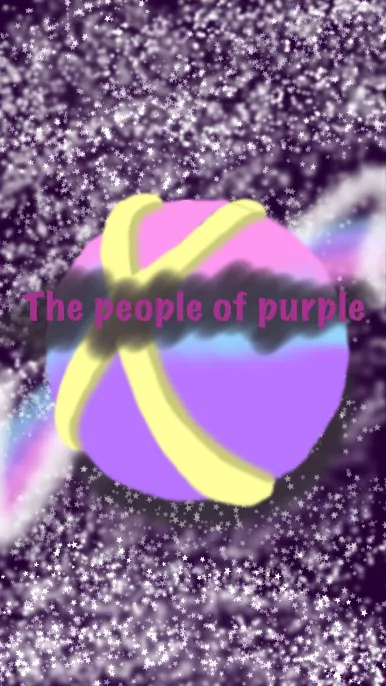ai character: Planet purple  background