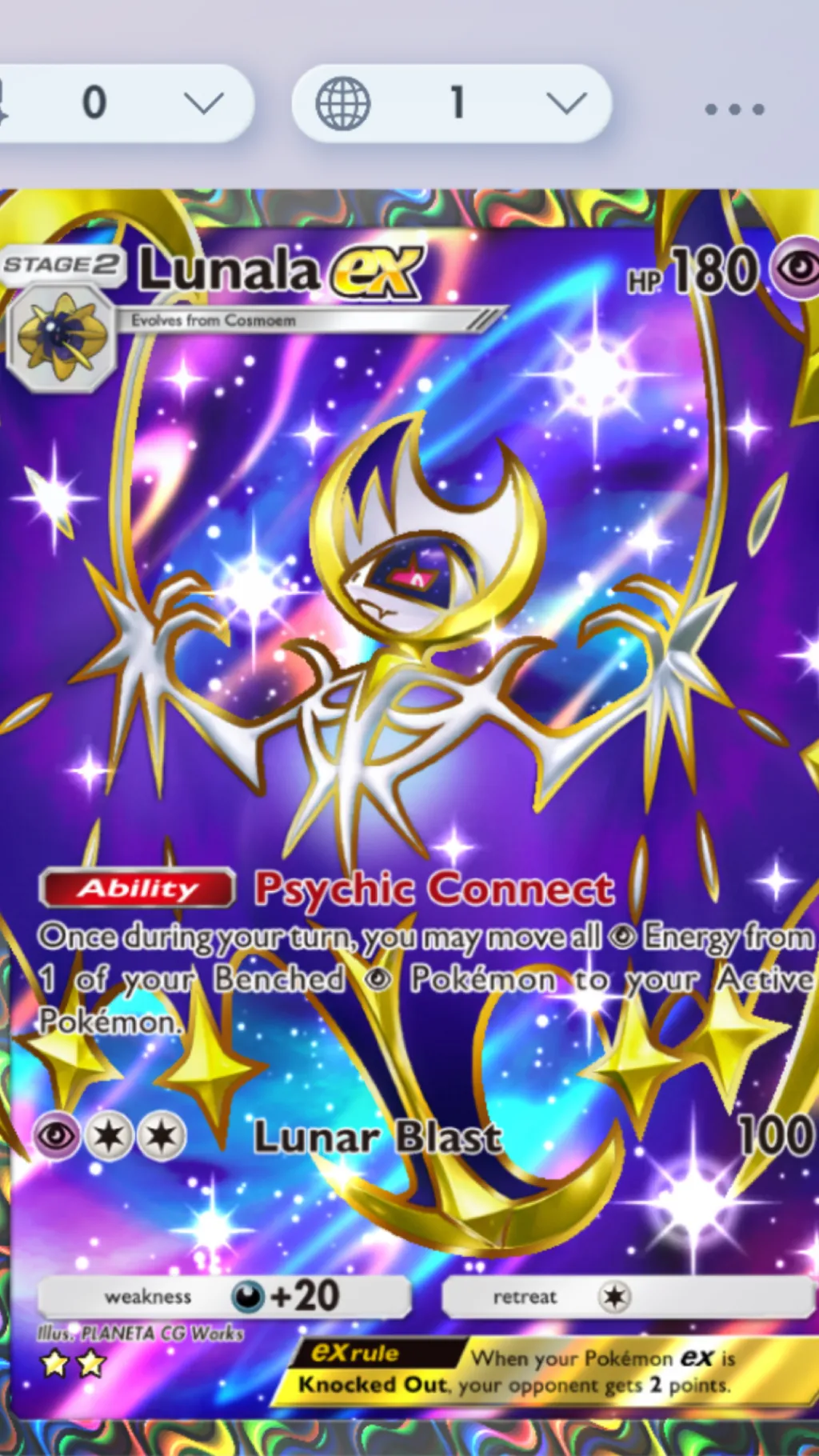 ai character: Lunala background