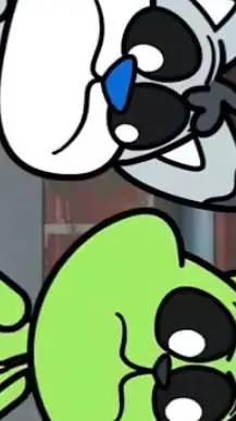 ai character: frowny fox e hopy background