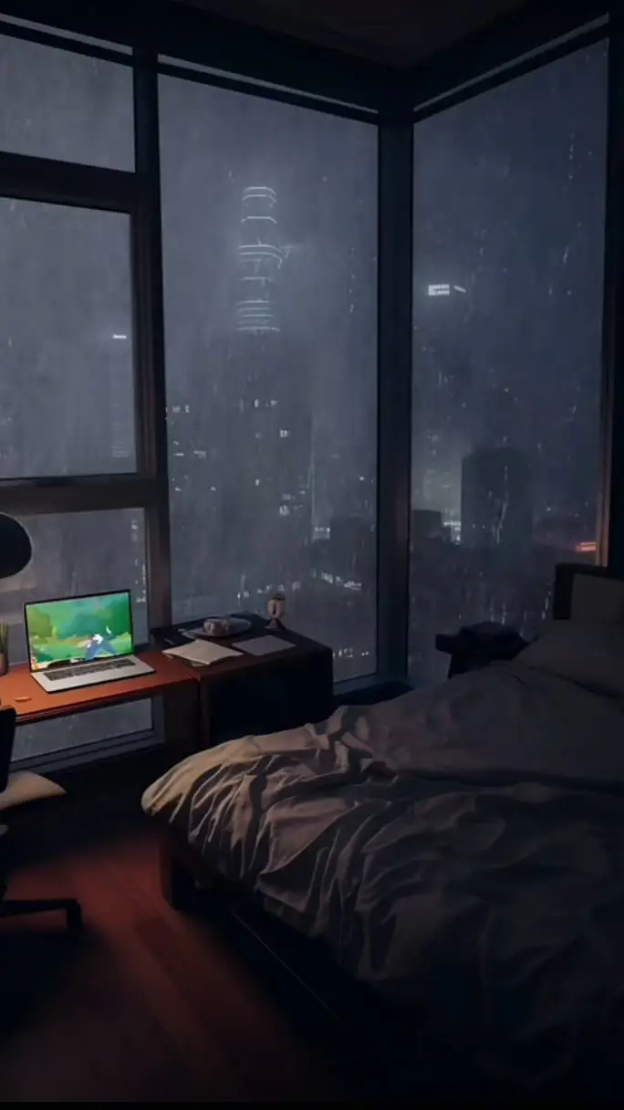 ai character: •ur room• background
