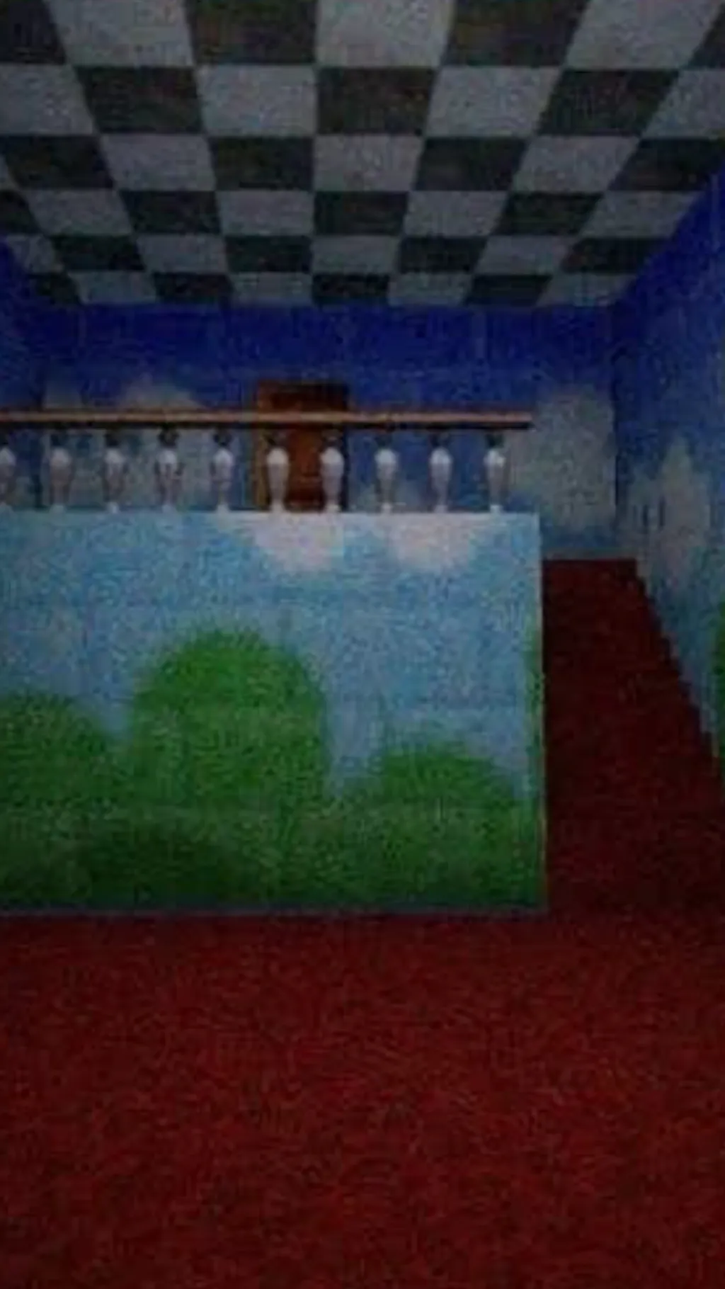 ai character: Mario 64 liminal  background