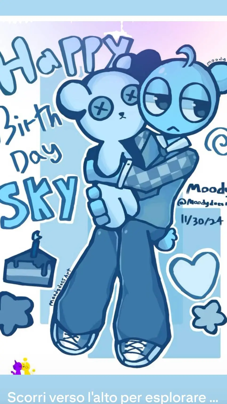 ai character: sky sprunki  background