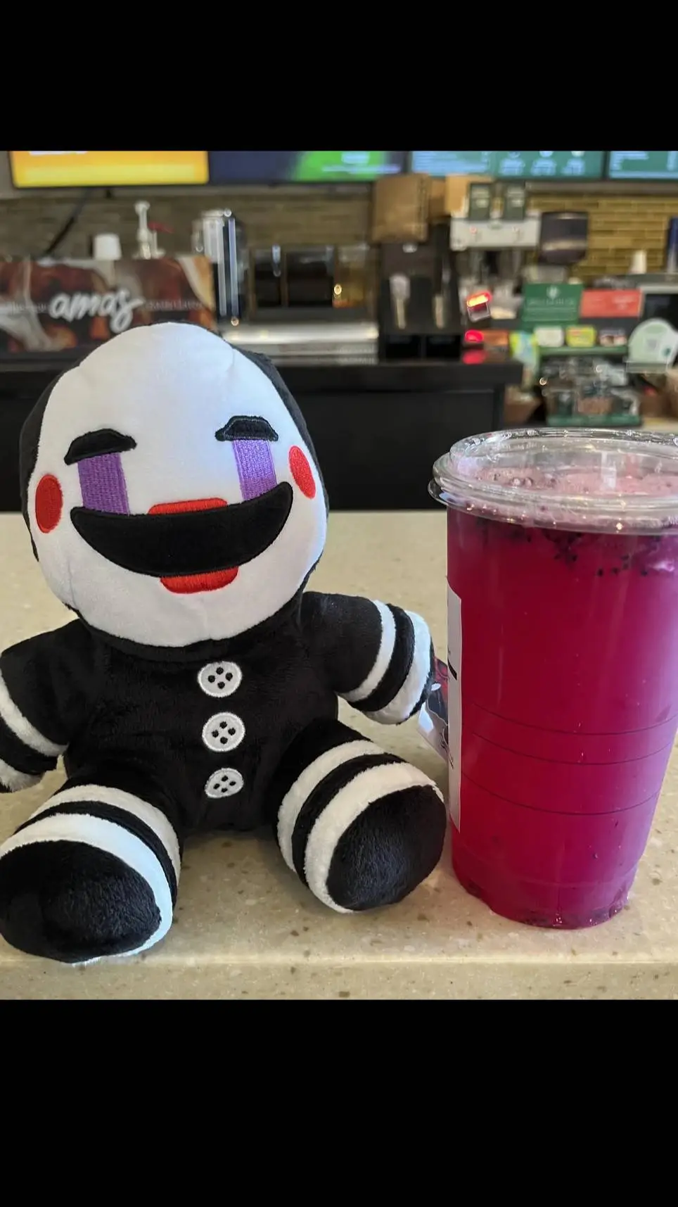 ai character: puppet rinfrescant background