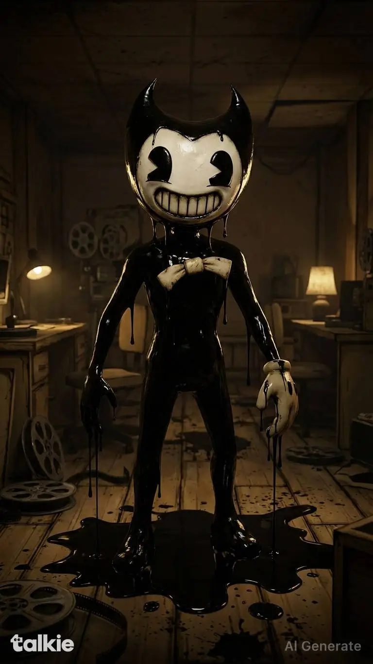 ai character: bendy  background