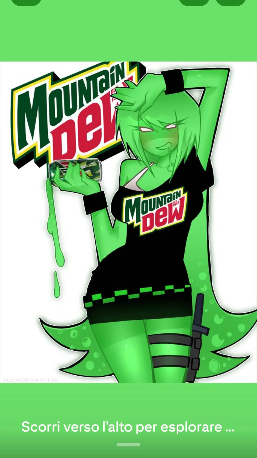 ai character: montain dew background