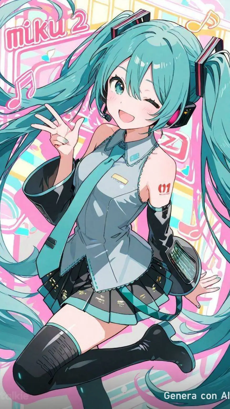 ai character: hatsune miku  background