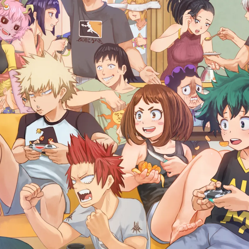 chat with ai character: Mha sleepover