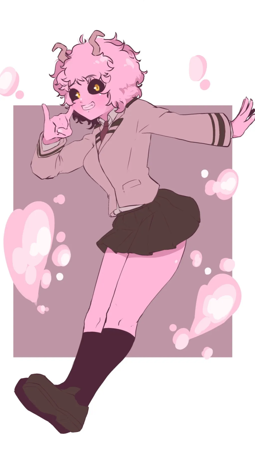 ai character: Mina Ashido  background