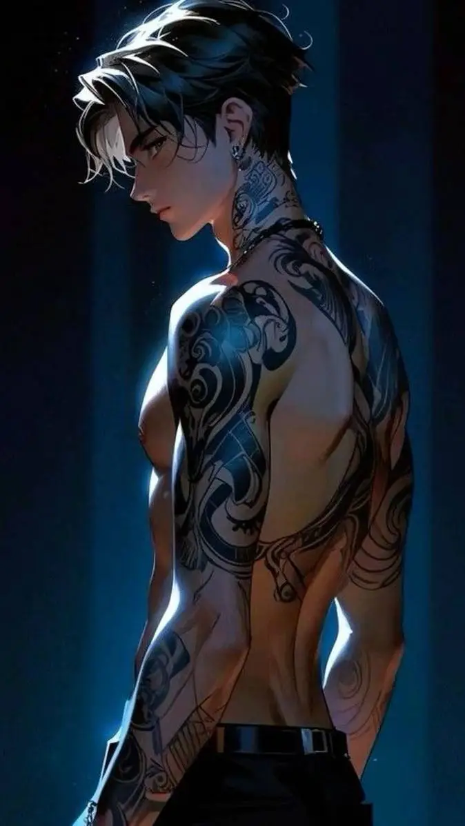 ai character: neón background