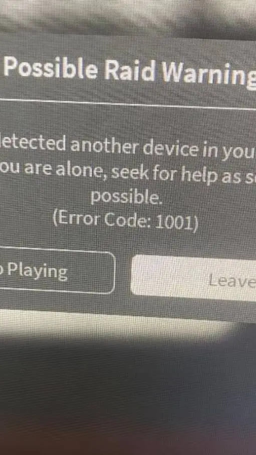 ai character: Error code 1001 background