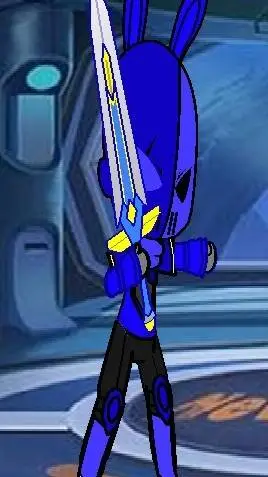 ai character: Blue Rabbit Mask background