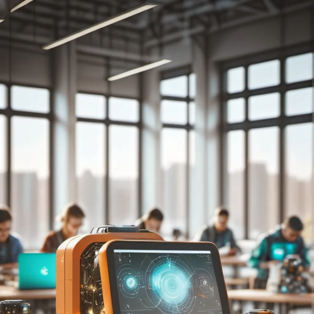 chat with ai character: escola de robô