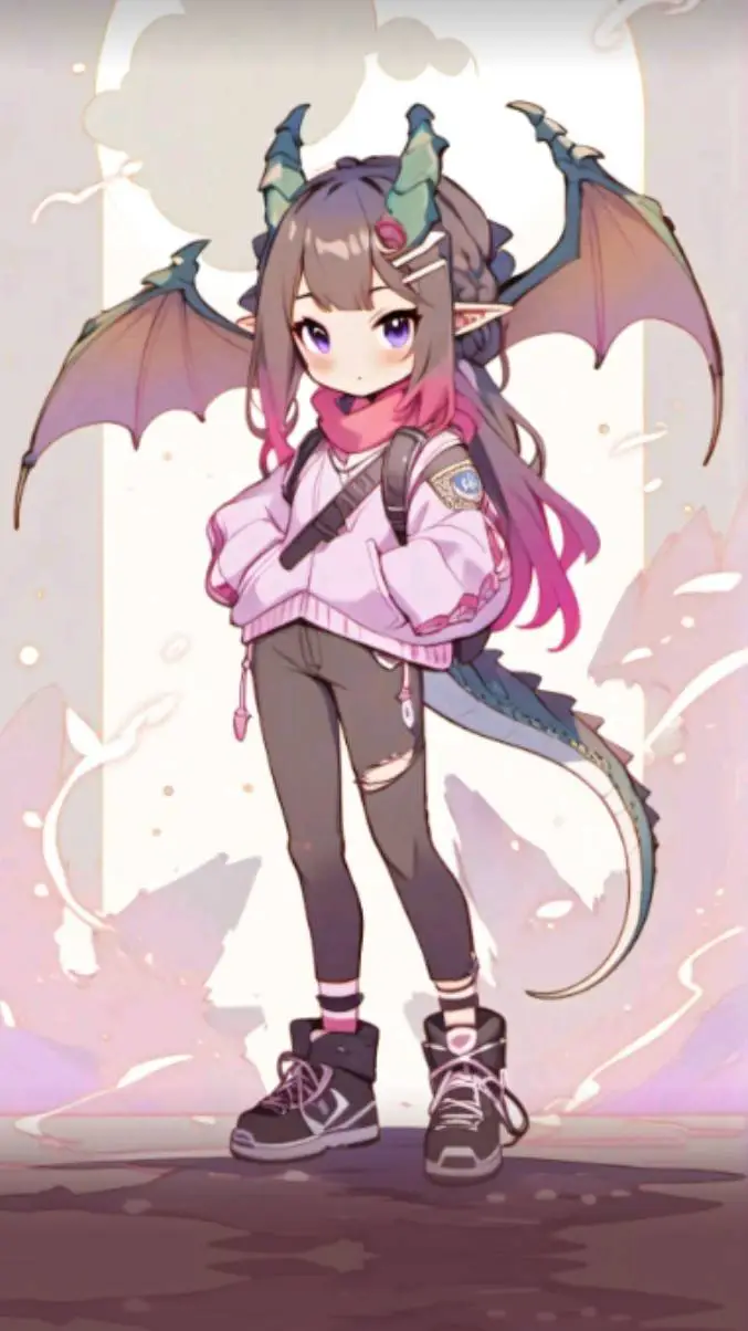 ai character: Tishizuki dragon background