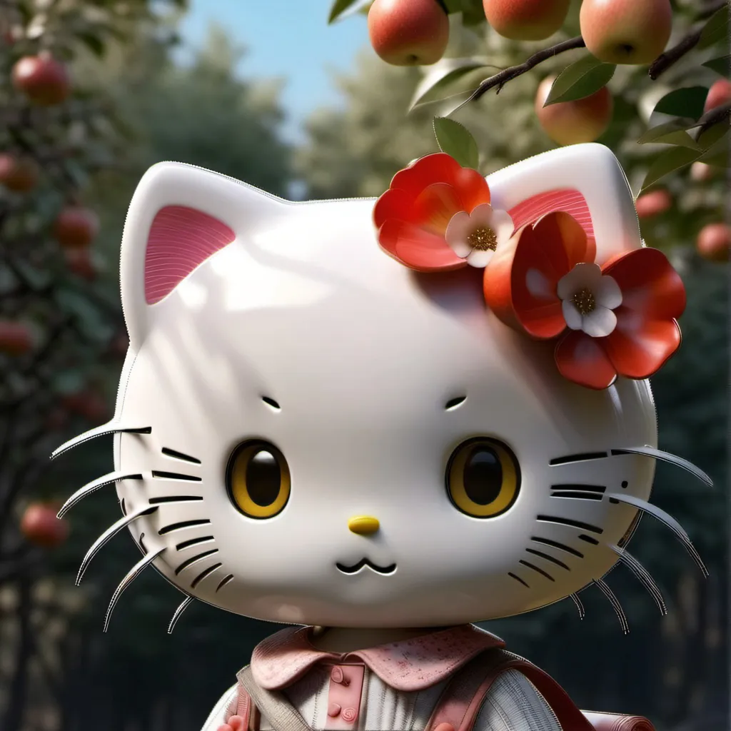 chat with ai character: Hello kitty 🍎