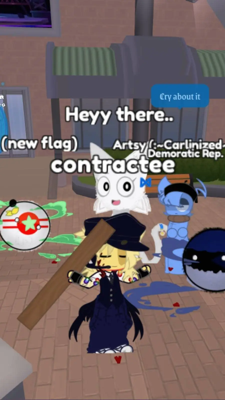 ai character: my frens in rblx background