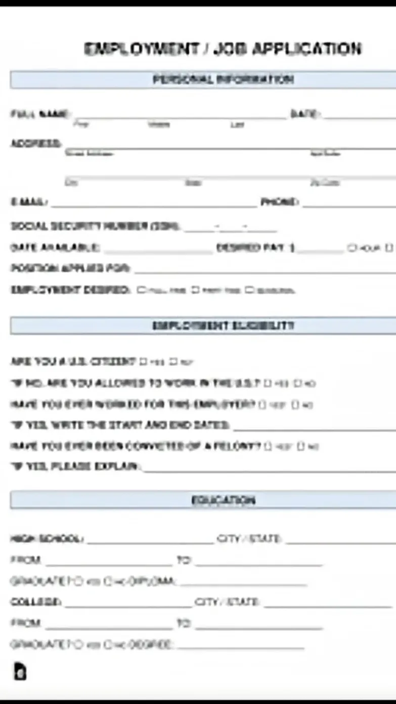 ai character: Job application  background