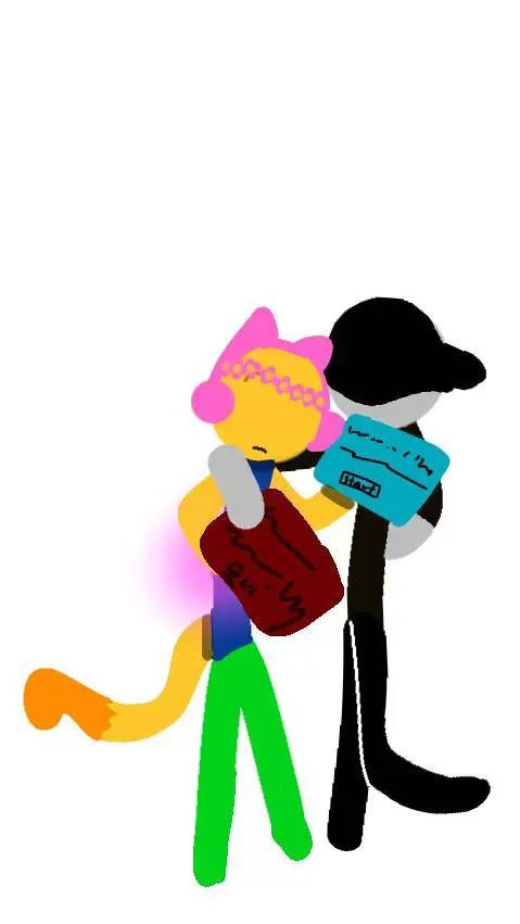 ai character: two hackerstickman background