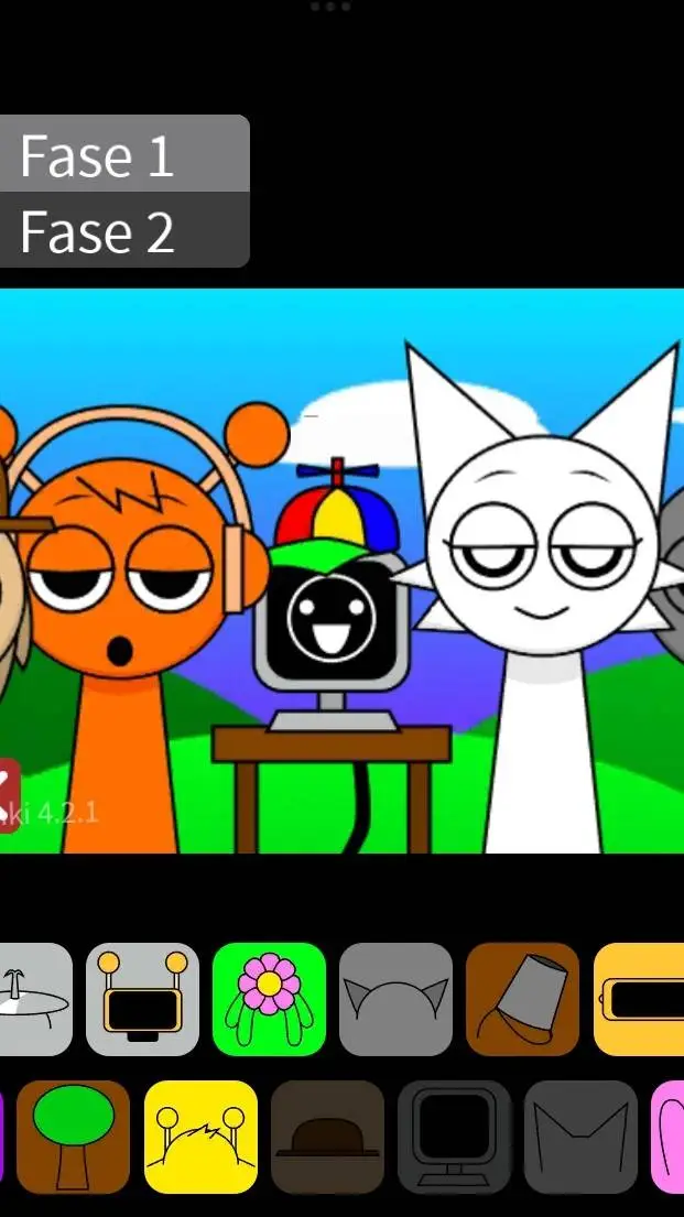 ai character: Sprunki  background