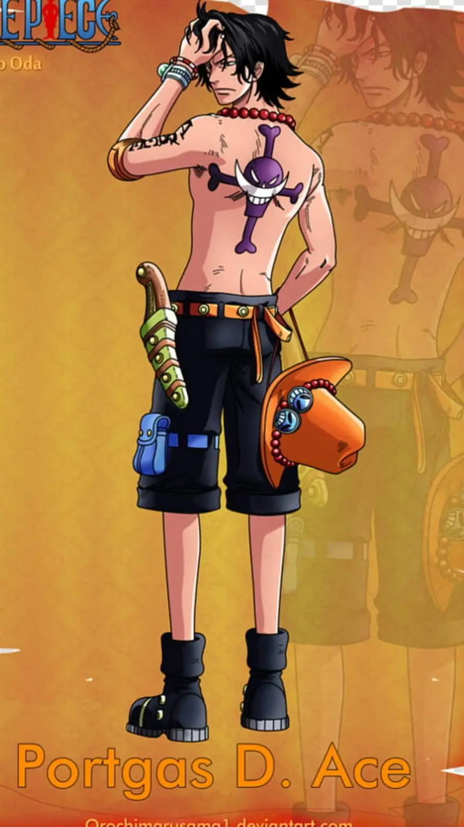 ai character: Portgas D. Ace background