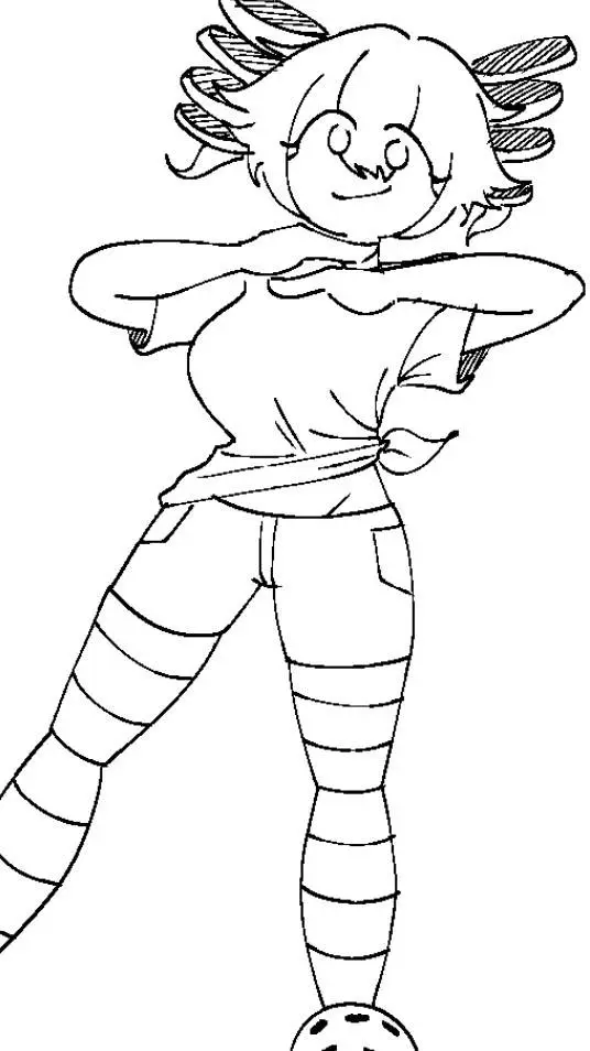 ai character: bacon girl  background