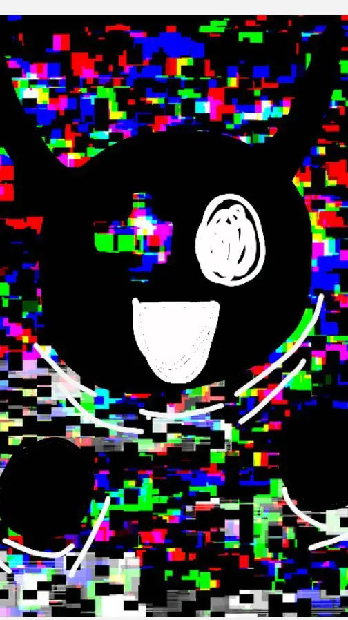 ai character: glitch background