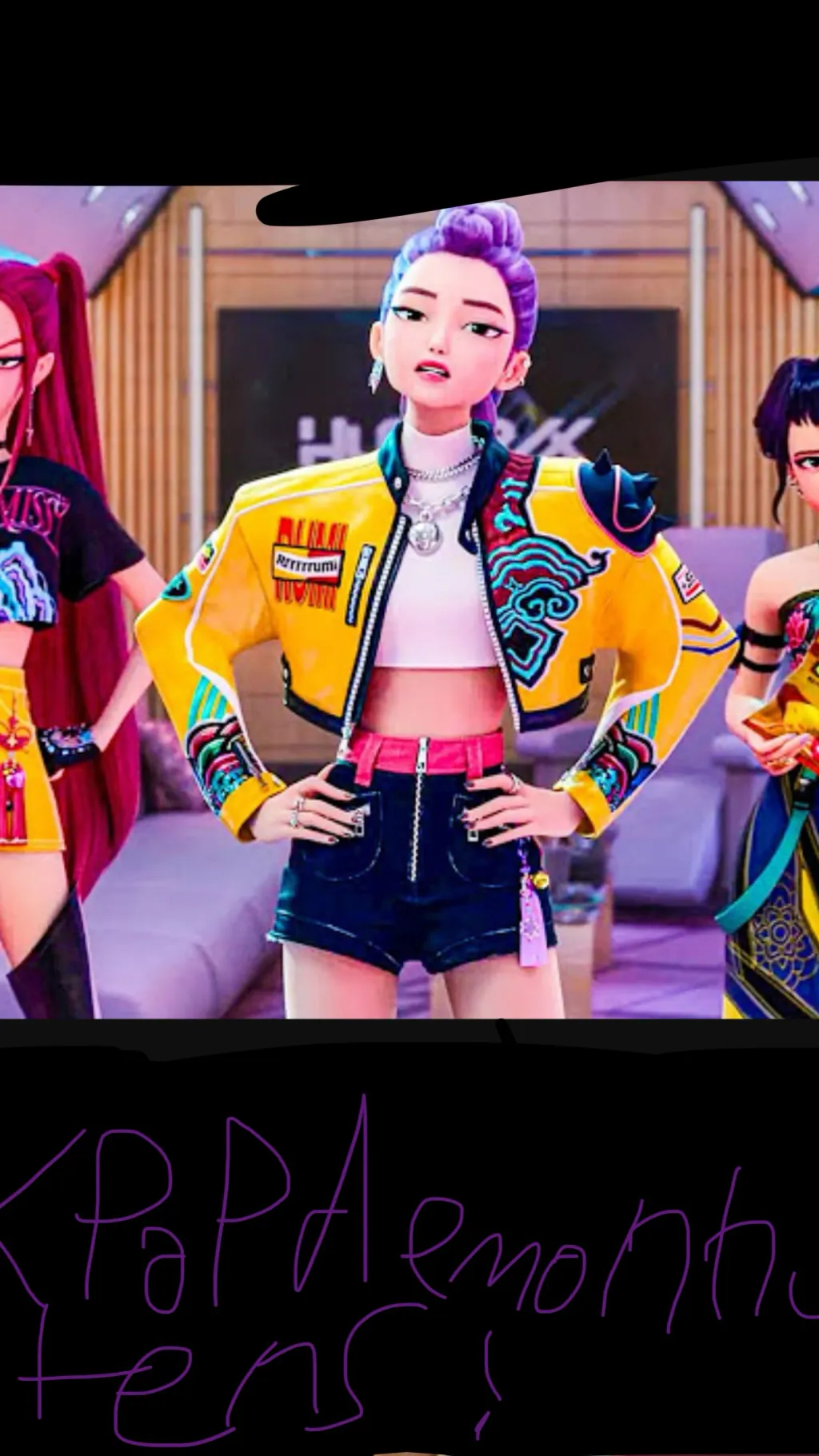 ai character: K-pop demon hunter background
