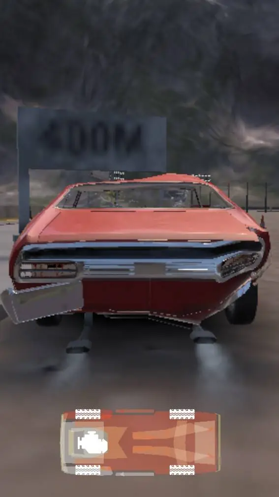 ai character: soft body car sim background